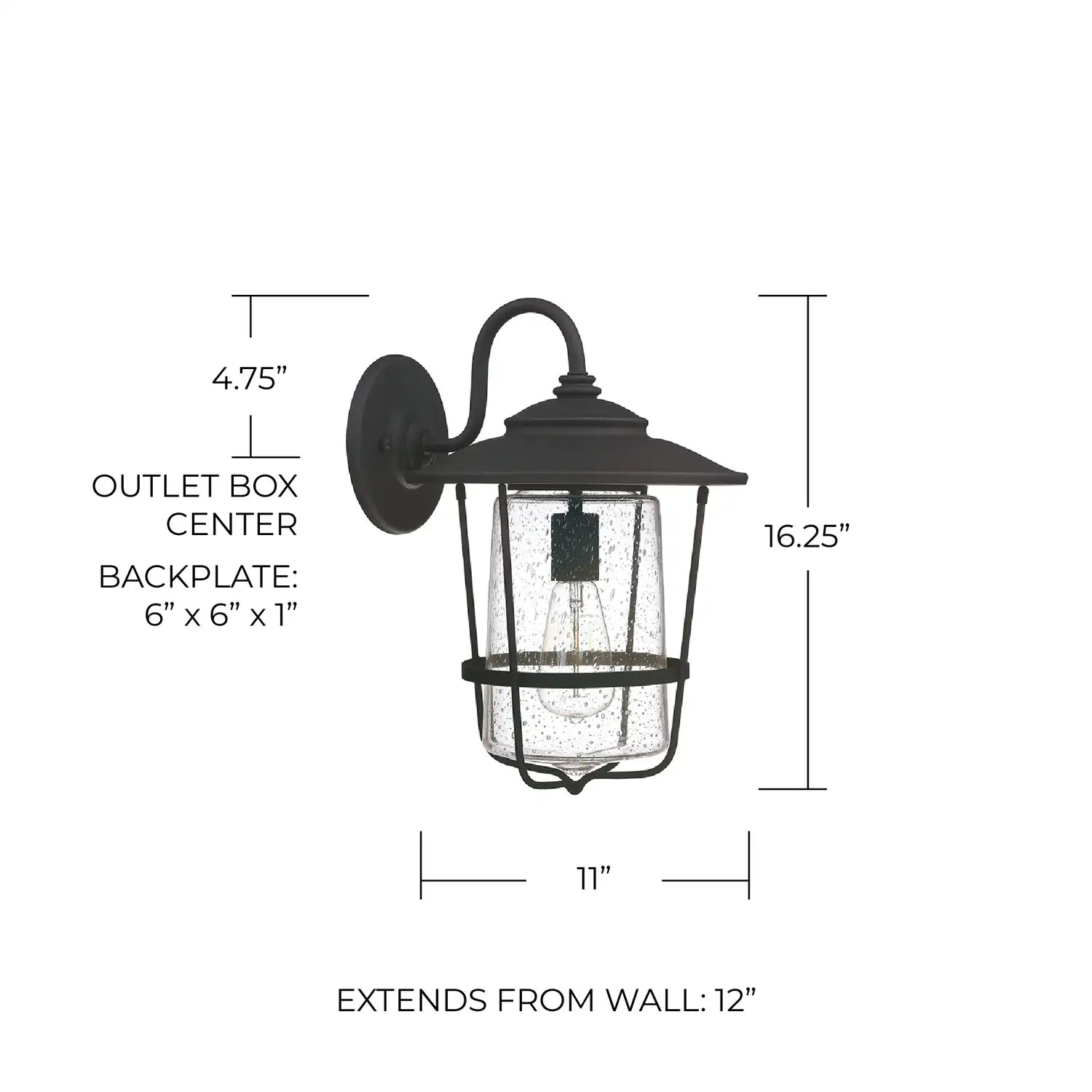 CAPITAL LIGHTING, CREEKSIDE OUTDOOR WALL-LANTERN, OUTDOOR WALL LIGHTS