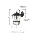 CAPITAL LIGHTING, CREEKSIDE OUTDOOR WALL-LANTERN, OUTDOOR WALL LIGHTS