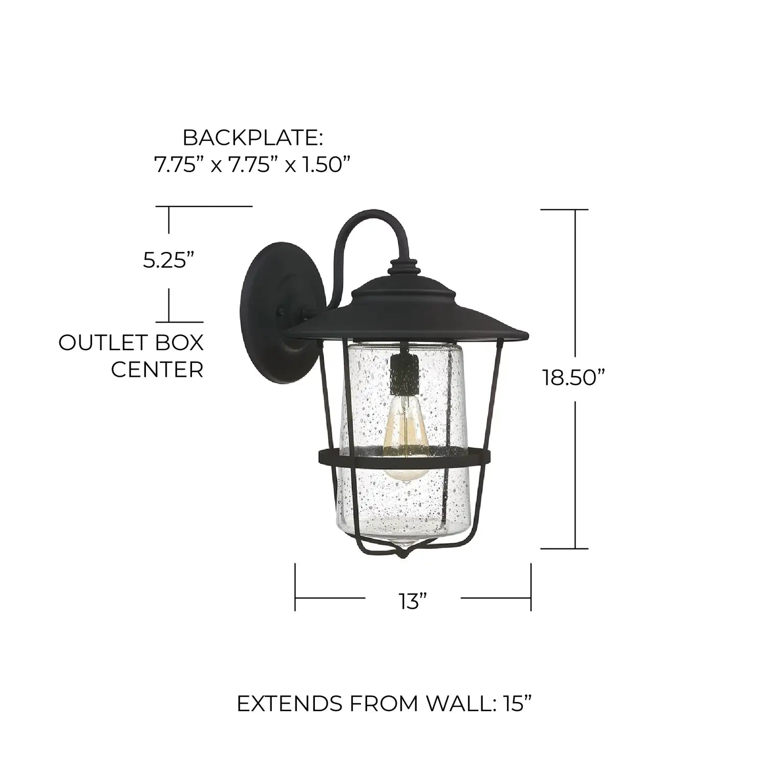 CAPITAL LIGHTING, CREEKSIDE OUTDOOR WALL-LANTERN, OUTDOOR WALL LIGHTS