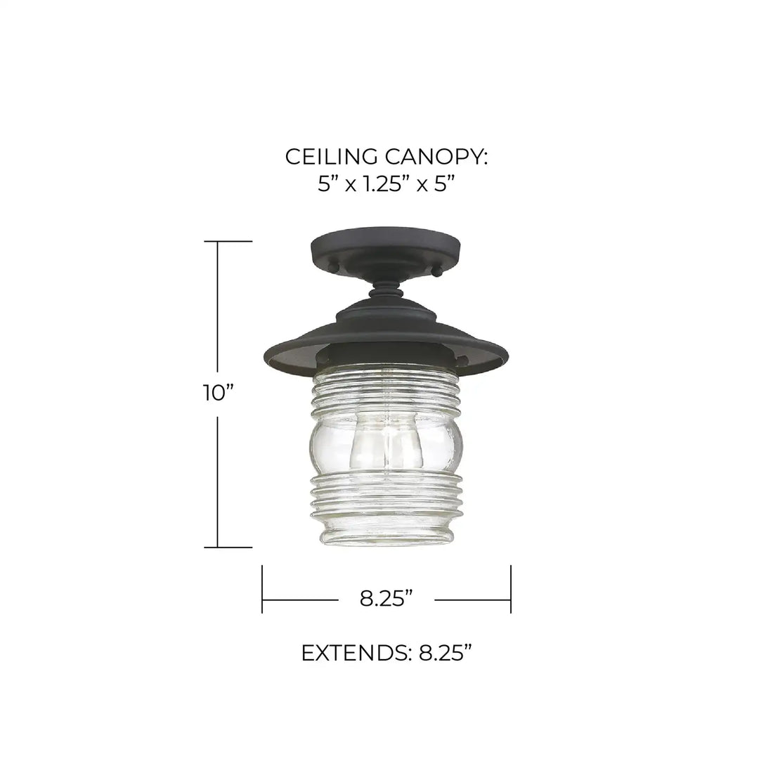 CAPITAL LIGHTING, CREEKSIDE OUTDOOR FLUSH MOUNT, OUTDOOR CEILING LIGHT