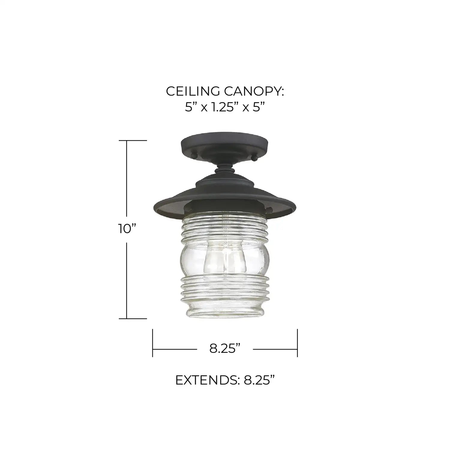 CAPITAL LIGHTING, CREEKSIDE OUTDOOR FLUSH MOUNT, OUTDOOR CEILING LIGHT