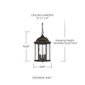 CAPITAL LIGHTING, MAIN STREET OUTDOOR HANGING-LANTERN, OUTDOOR CEILING LIGHT