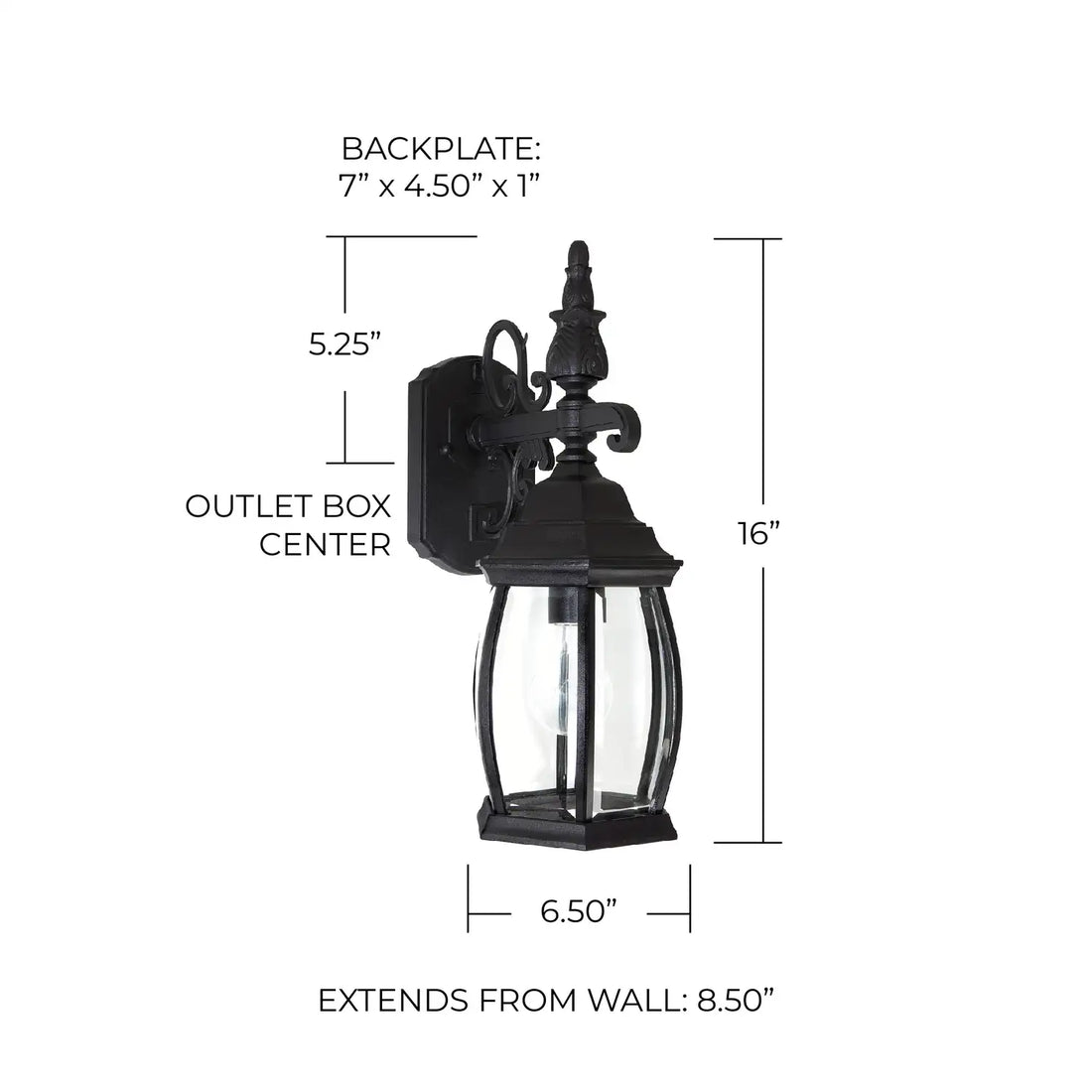 CAPITAL LIGHTING, FRENCH COUNTRY OUTDOOR WALL-LANTERN, OUTDOOR WALL LIGHTS