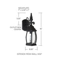 CAPITAL LIGHTING, FRENCH COUNTRY OUTDOOR WALL-LANTERN, OUTDOOR WALL LIGHTS