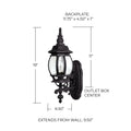 CAPITAL LIGHTING, FRENCH COUNTRY OUTDOOR WALL-LANTERN, OUTDOOR WALL LIGHTS