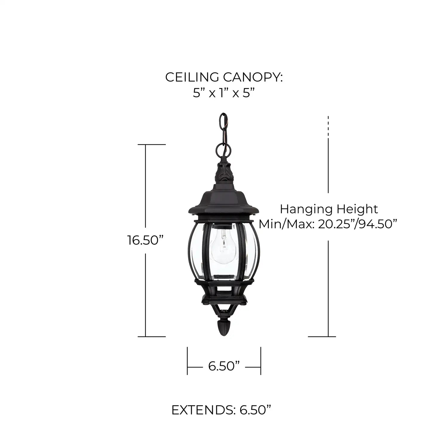 CAPITAL LIGHTING, FRENCH COUNTRY OUTDOOR HANGING-LANTERN, OUTDOOR CEILING LIGHT