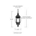 CAPITAL LIGHTING FRENCH COUNTRY OUTDOOR HANGING-LANTERN