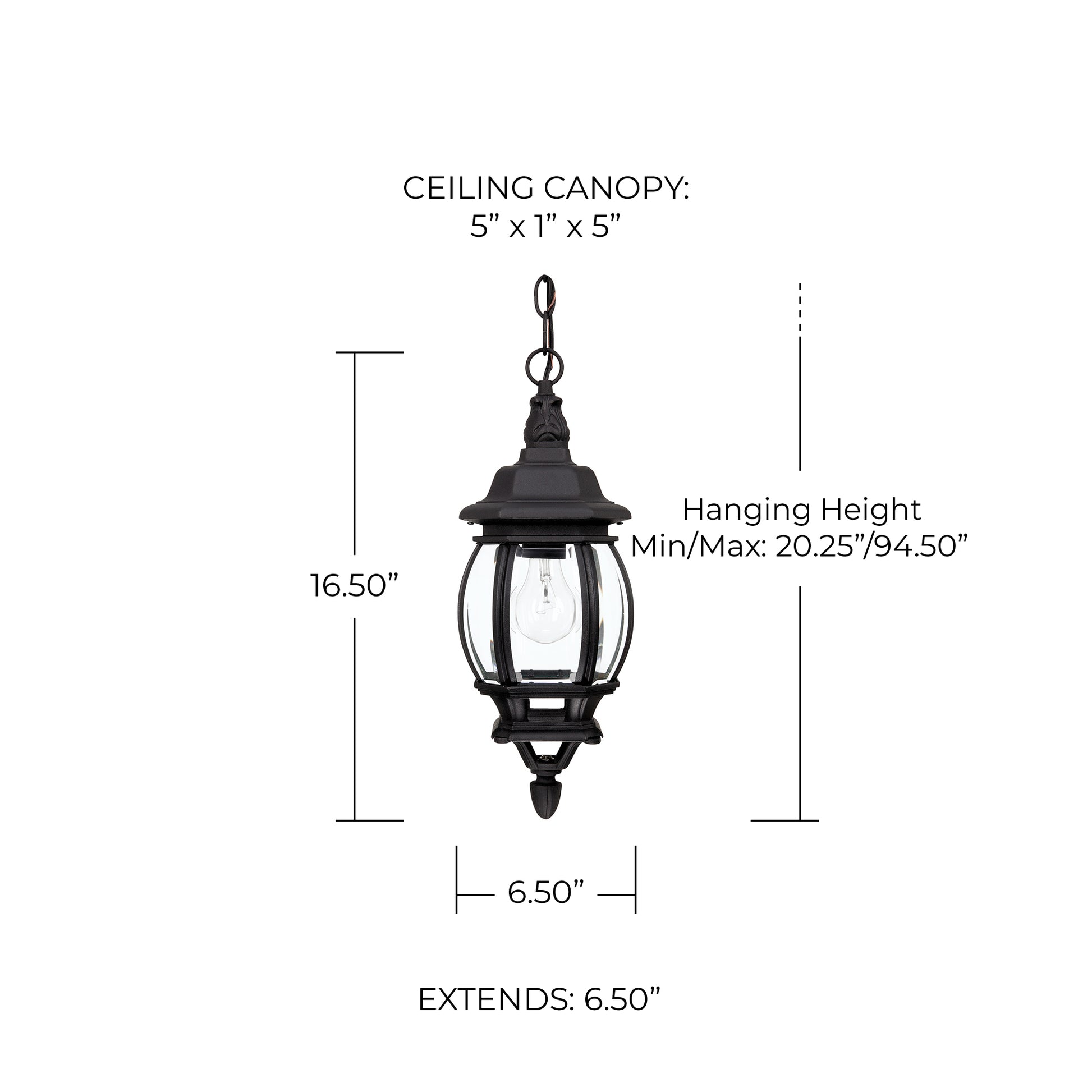 CAPITAL LIGHTING FRENCH COUNTRY OUTDOOR HANGING-LANTERN