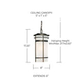 CAPITAL LIGHTING, LAKESHORE OUTDOOR HANGING-LANTERN, OUTDOOR CEILING LIGHT