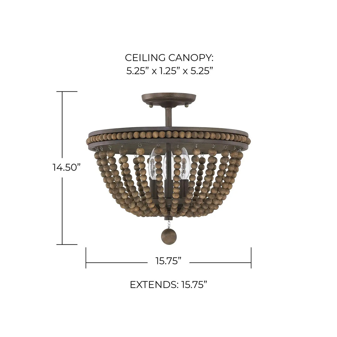 CAPITAL LIGHTING, HANDLEY SEMI-FLUSH, SEMI FLUSH MOUNT LIGHT