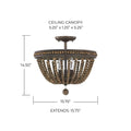 CAPITAL LIGHTING, HANDLEY SEMI-FLUSH, SEMI FLUSH MOUNT LIGHT
