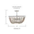 CAPITAL LIGHTING, SARAH SEMI-FLUSH, SEMI FLUSH MOUNT LIGHT