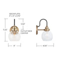 CAPITAL LIGHTING, DAPHNE SCONCE, WALL SCONCES