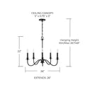 CAPITAL LIGHTING, WESTON CHANDELIER, CHANDELIER LIGHT