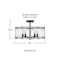 CAPITAL LIGHTING, MADELINE SEMI-FLUSH, SEMI FLUSH MOUNT LIGHT