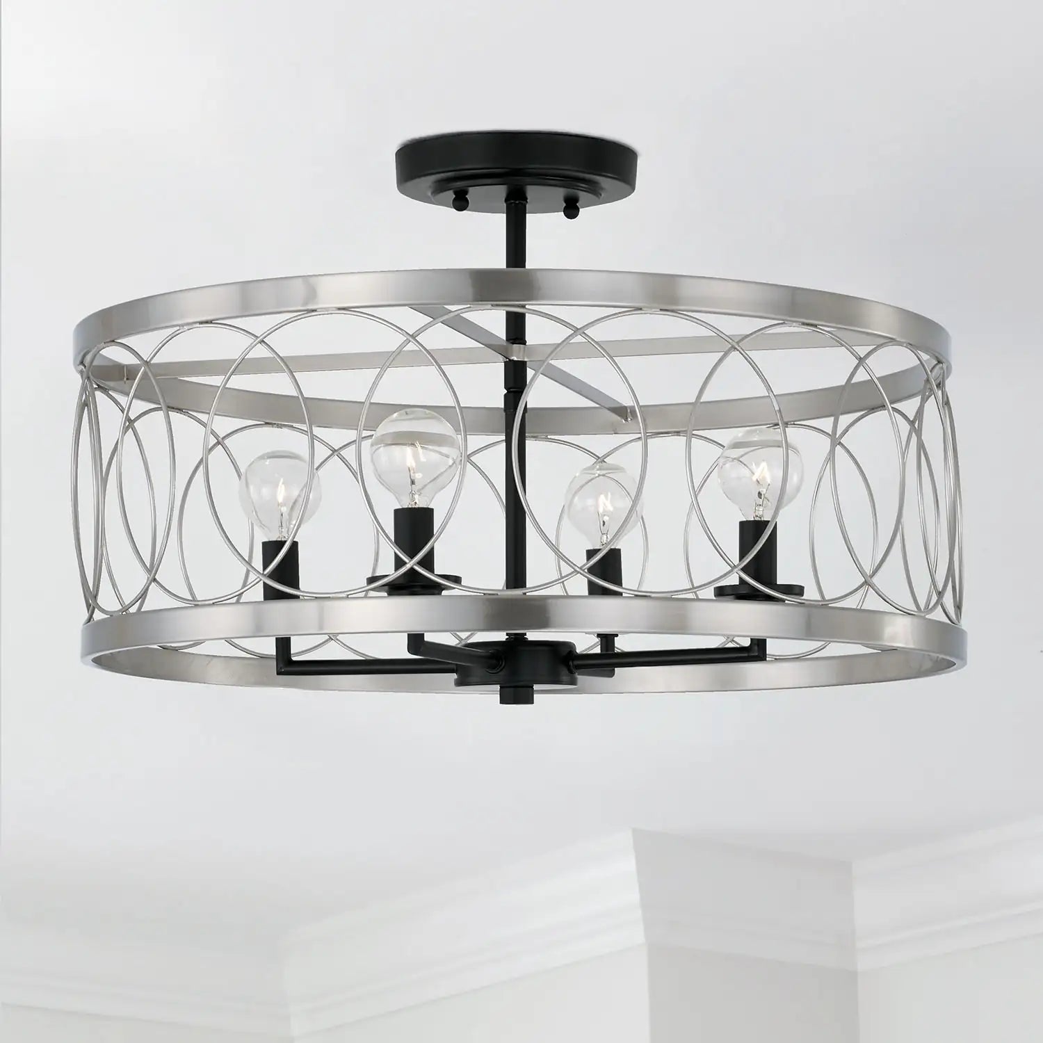 CAPITAL LIGHTING, MADELINE SEMI-FLUSH, SEMI FLUSH MOUNT LIGHT