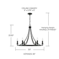 CAPITAL LIGHTING, TEMPE CHANDELIER, CHANDELIER LIGHT