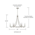 CAPITAL LIGHTING, TEMPE CHANDELIER, CHANDELIER LIGHT