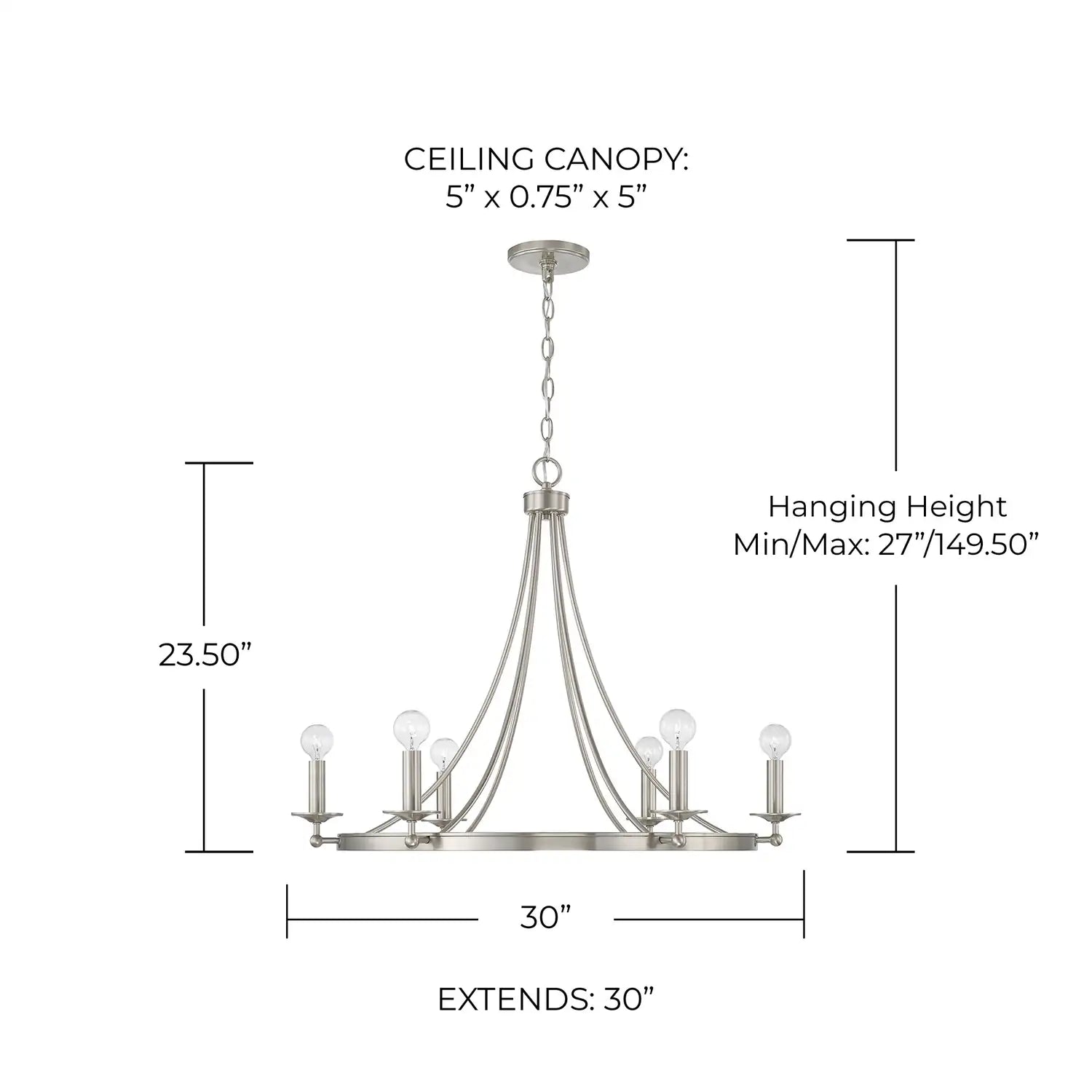CAPITAL LIGHTING, TEMPE CHANDELIER, CHANDELIER LIGHT