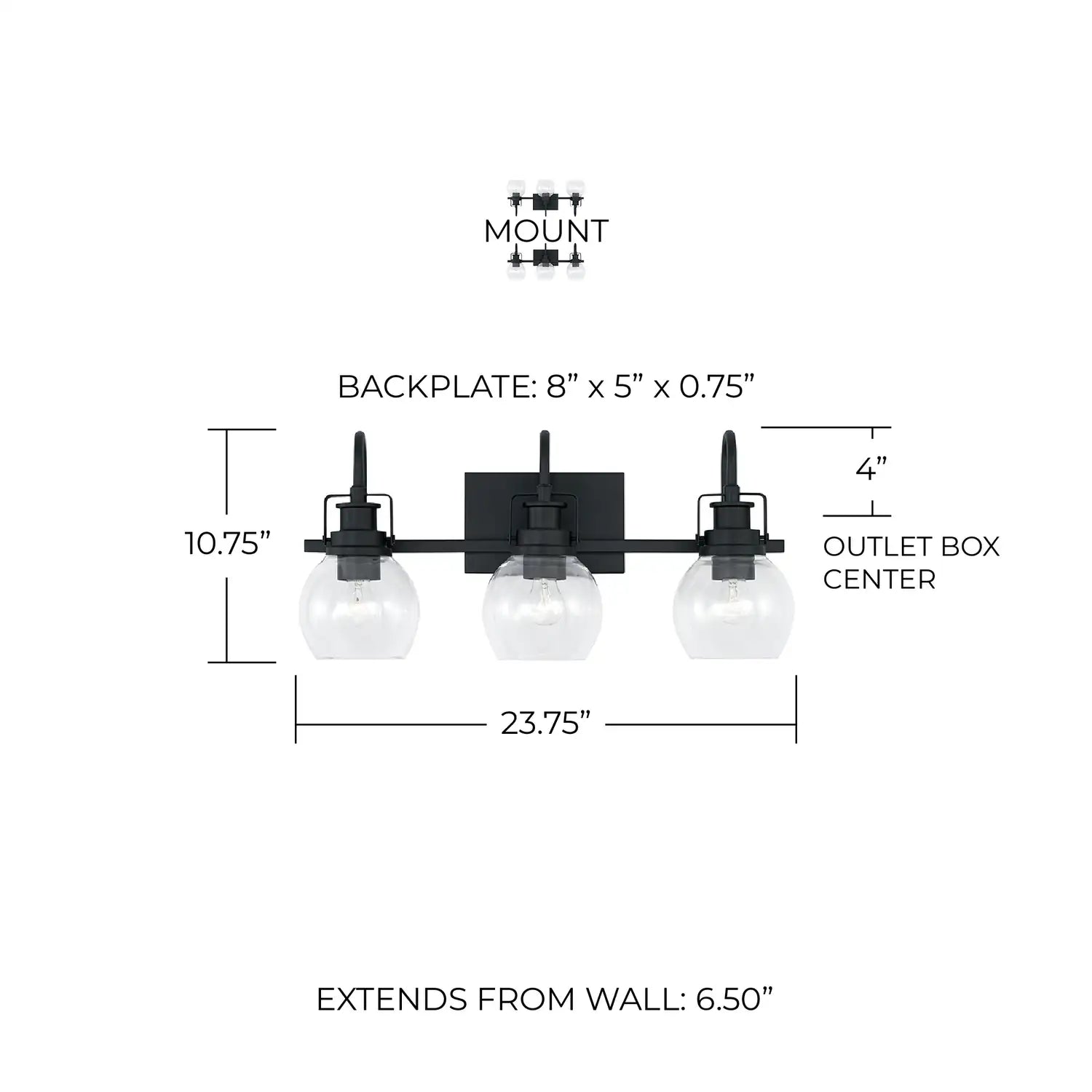 CAPITAL LIGHTING, BUXTON VANITY, VANITY LIGHT