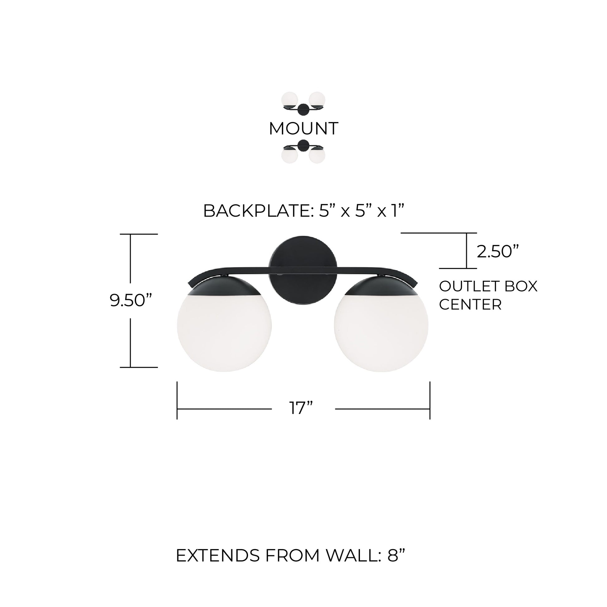 AUSTIN ALLEN & CO, OLIVER VANITY, VANITY LIGHT