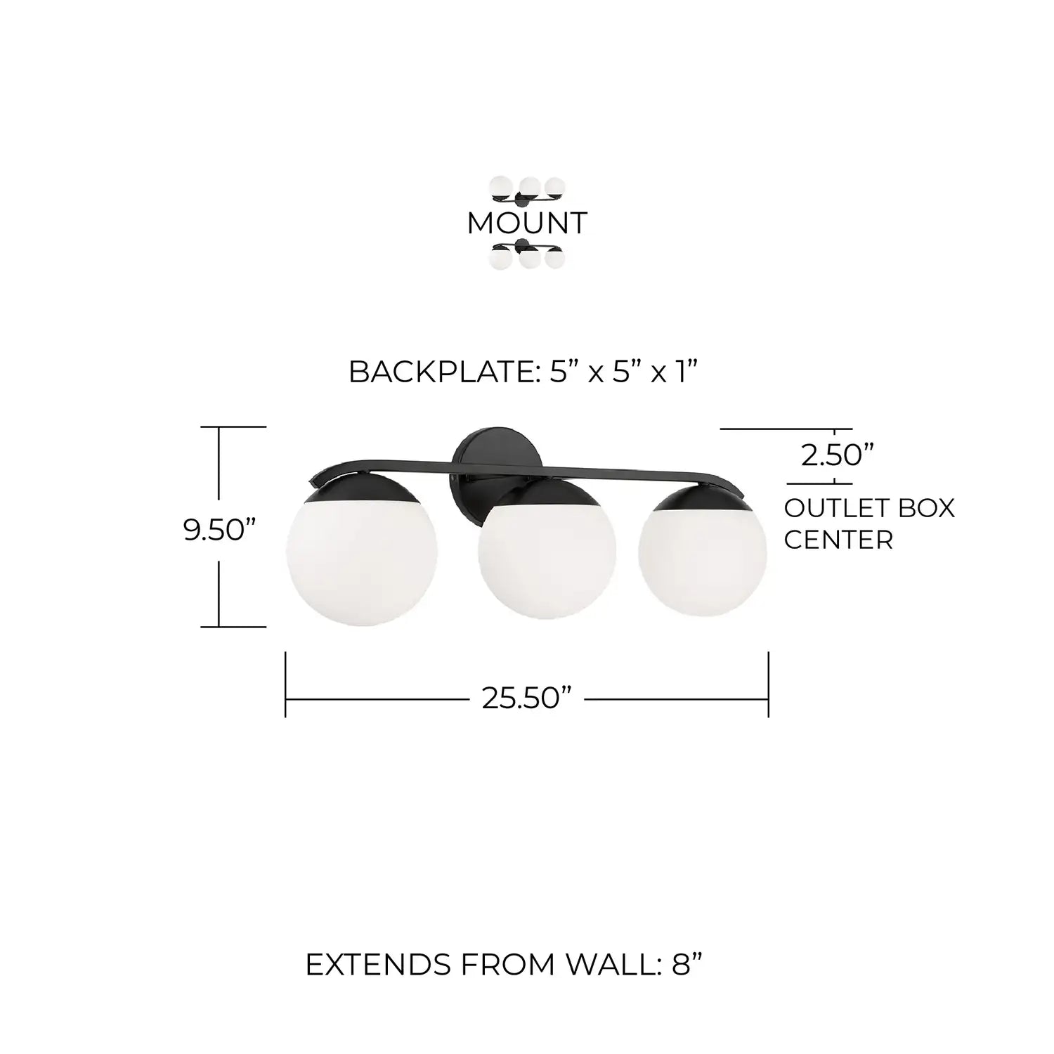 CAPITAL LIGHTING, OLIVER VANITY, VANITY LIGHT