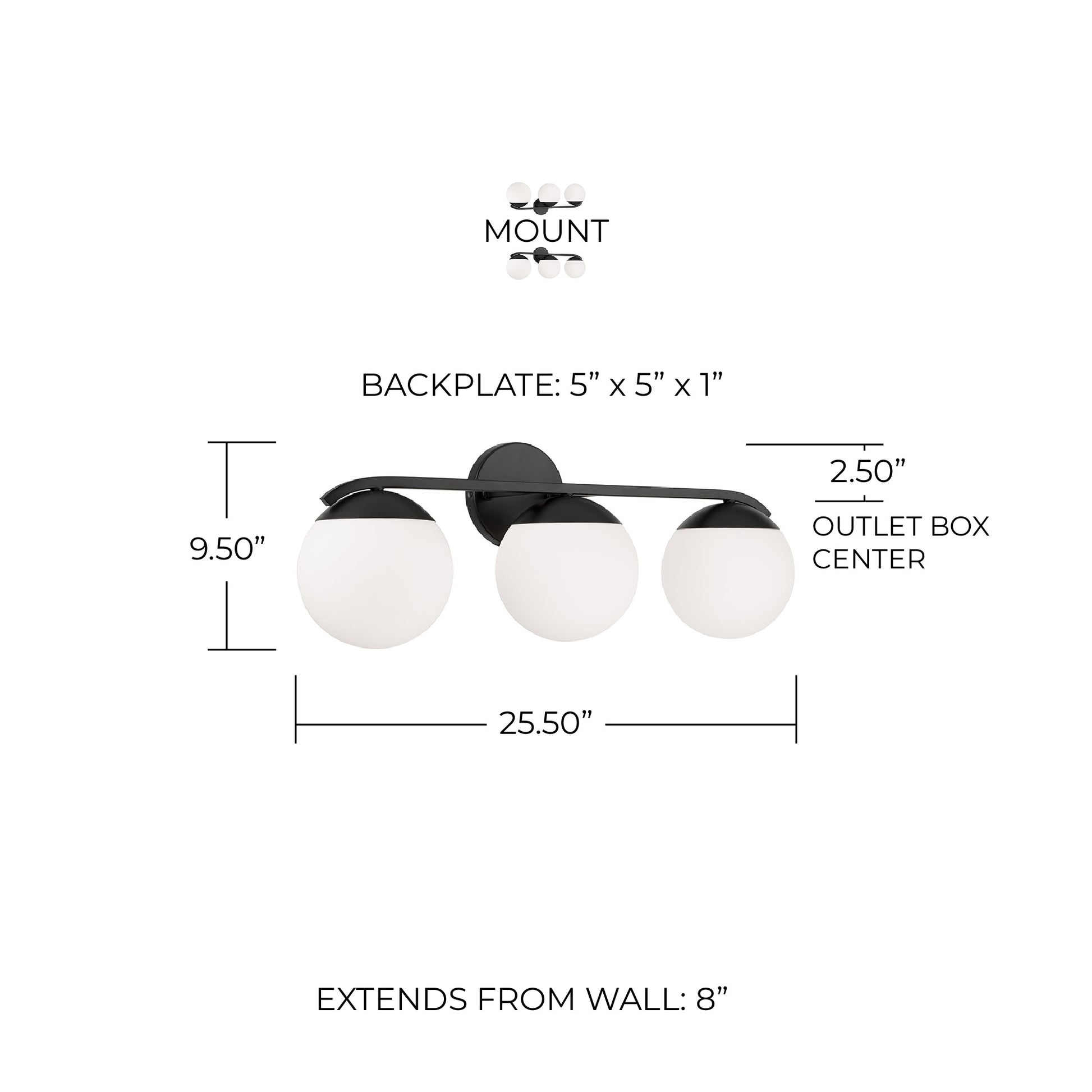 AUSTIN ALLEN & CO, OLIVER VANITY, VANITY LIGHT