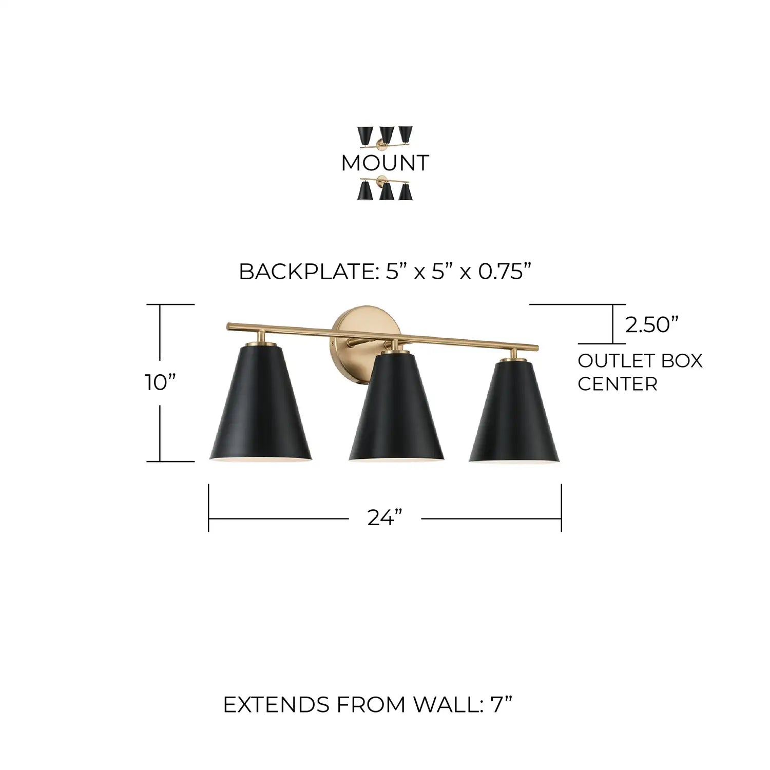 CAPITAL LIGHTING, CHARLIE VANITY, VANITY LIGHT