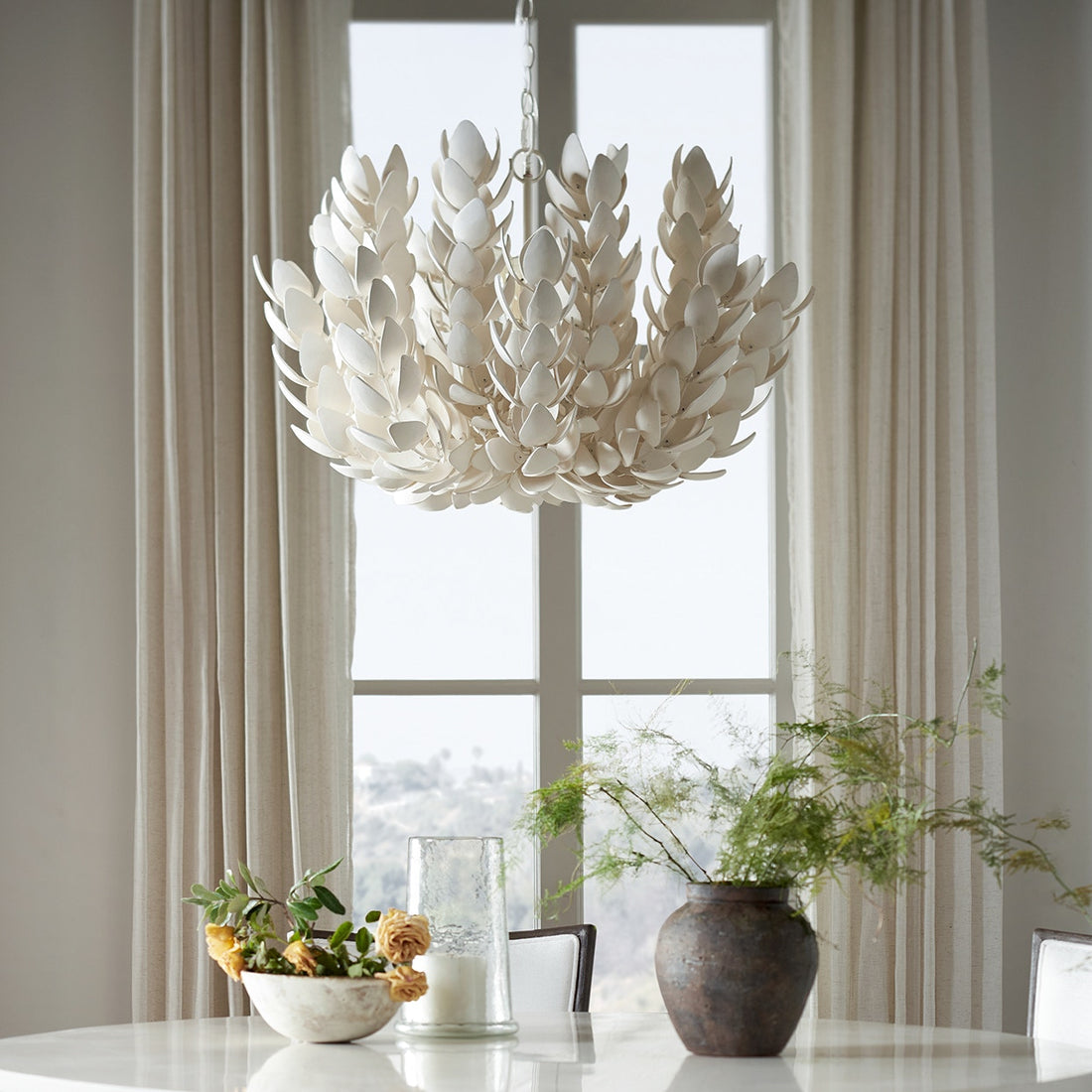 PALECEK, COCO MAGNOLIA HANGING PENDANT, CHANDELIER LIGHT