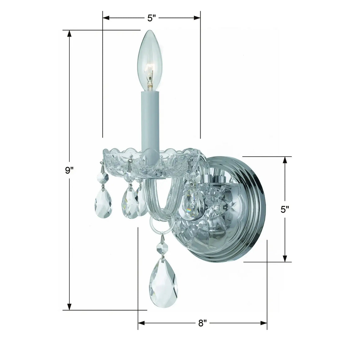 CRYSTORAMA, TRADITIONAL CRYSTAL SCONCE, WALL SCONCES