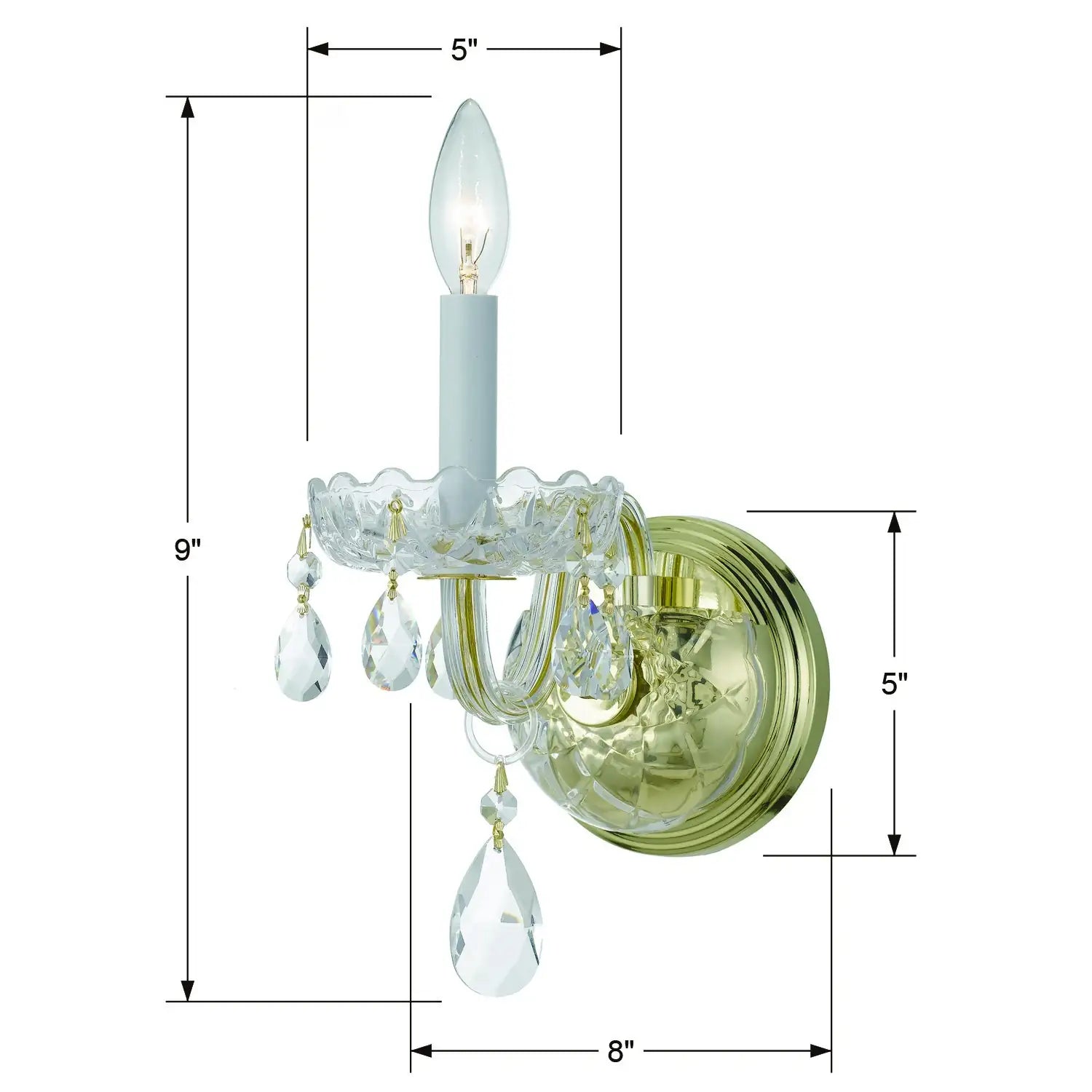 CRYSTORAMA, TRADITIONAL CRYSTAL SCONCE, WALL SCONCES
