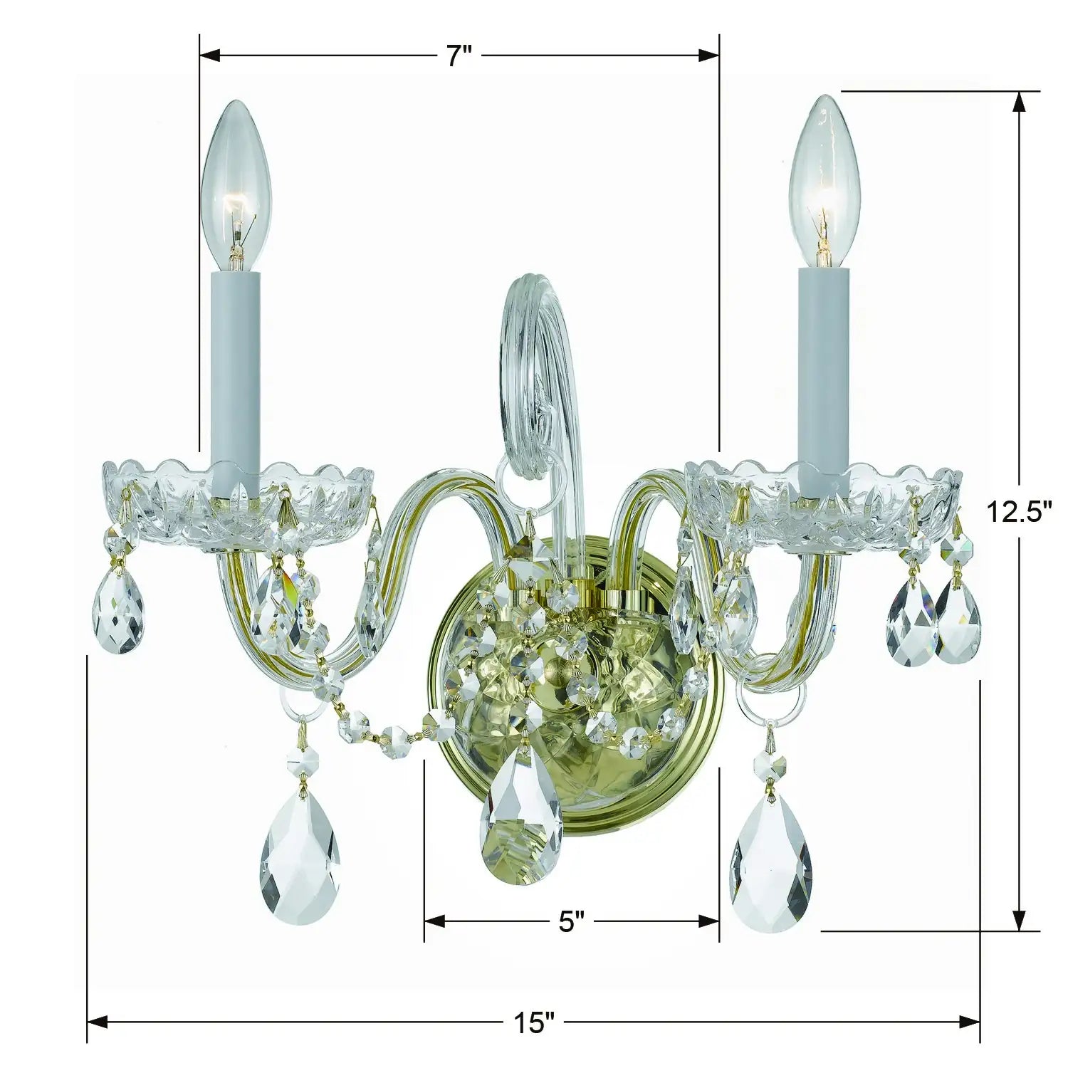 CRYSTORAMA, TRADITIONAL CRYSTAL SCONCE, WALL SCONCES