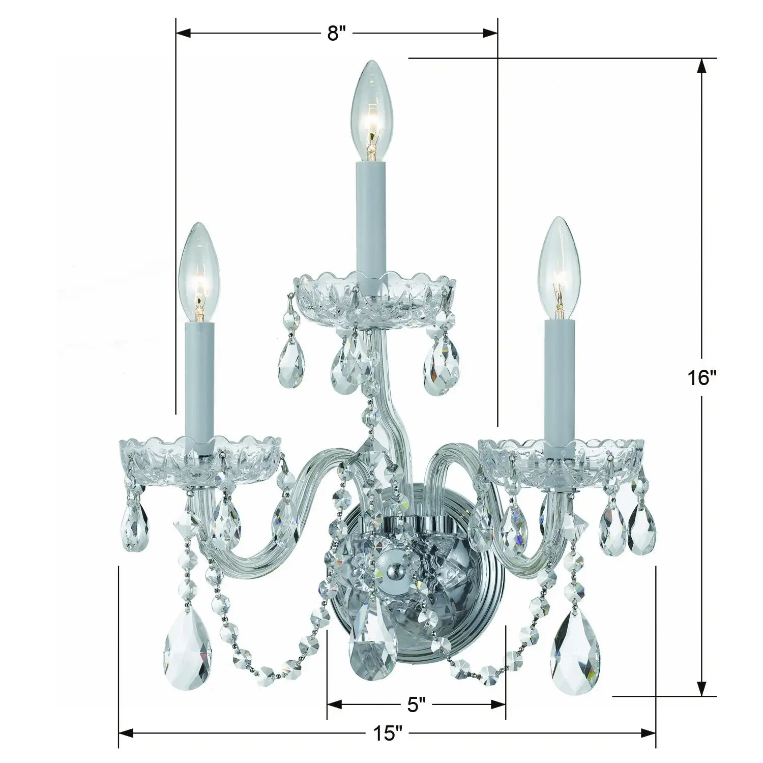 CRYSTORAMA, TRADITIONAL CRYSTAL SCONCE, WALL SCONCES