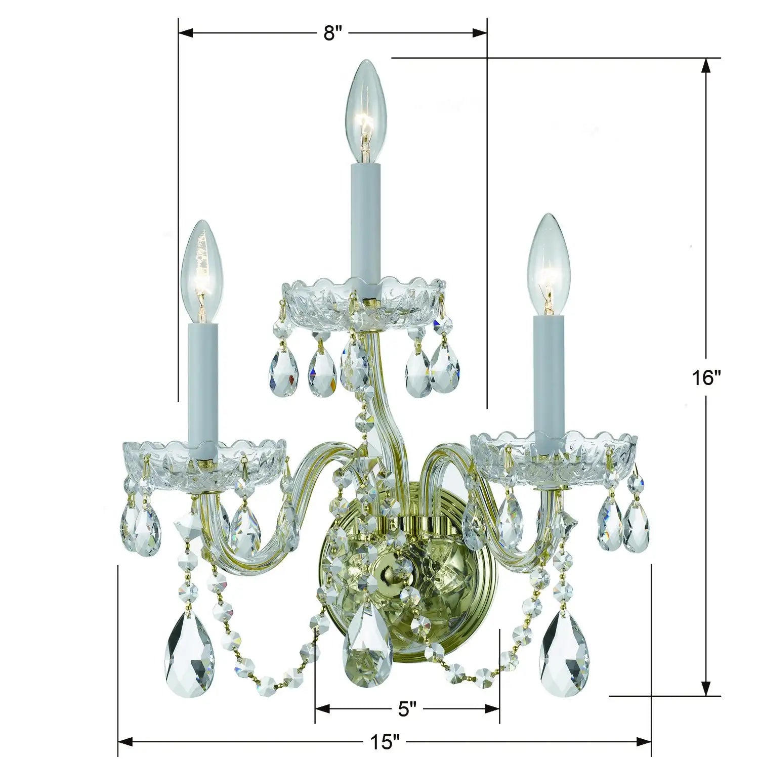 CRYSTORAMA, TRADITIONAL CRYSTAL SCONCE, WALL SCONCES