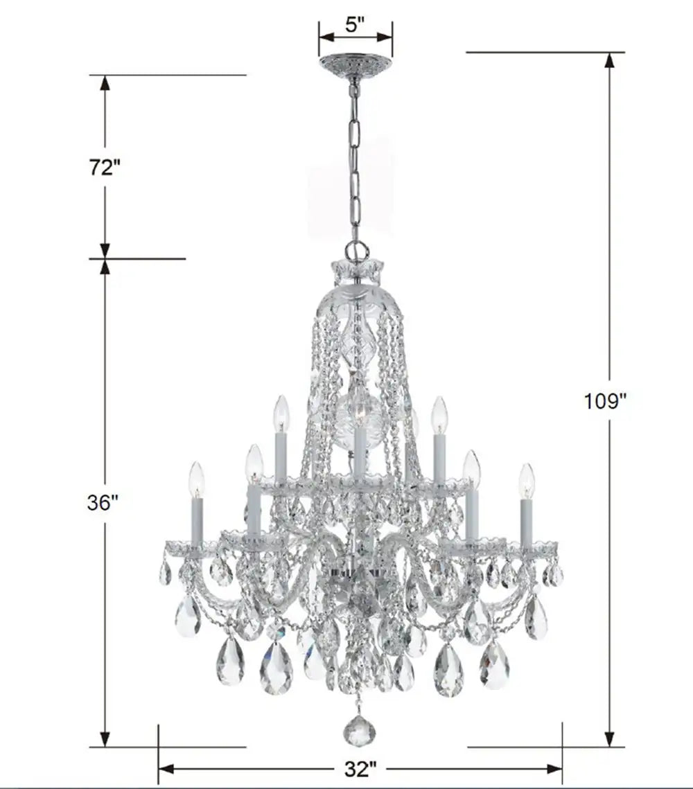 CRYSTORAMA, TRADITIONAL CRYSTAL CHANDELIER, CHANDELIER LIGHT