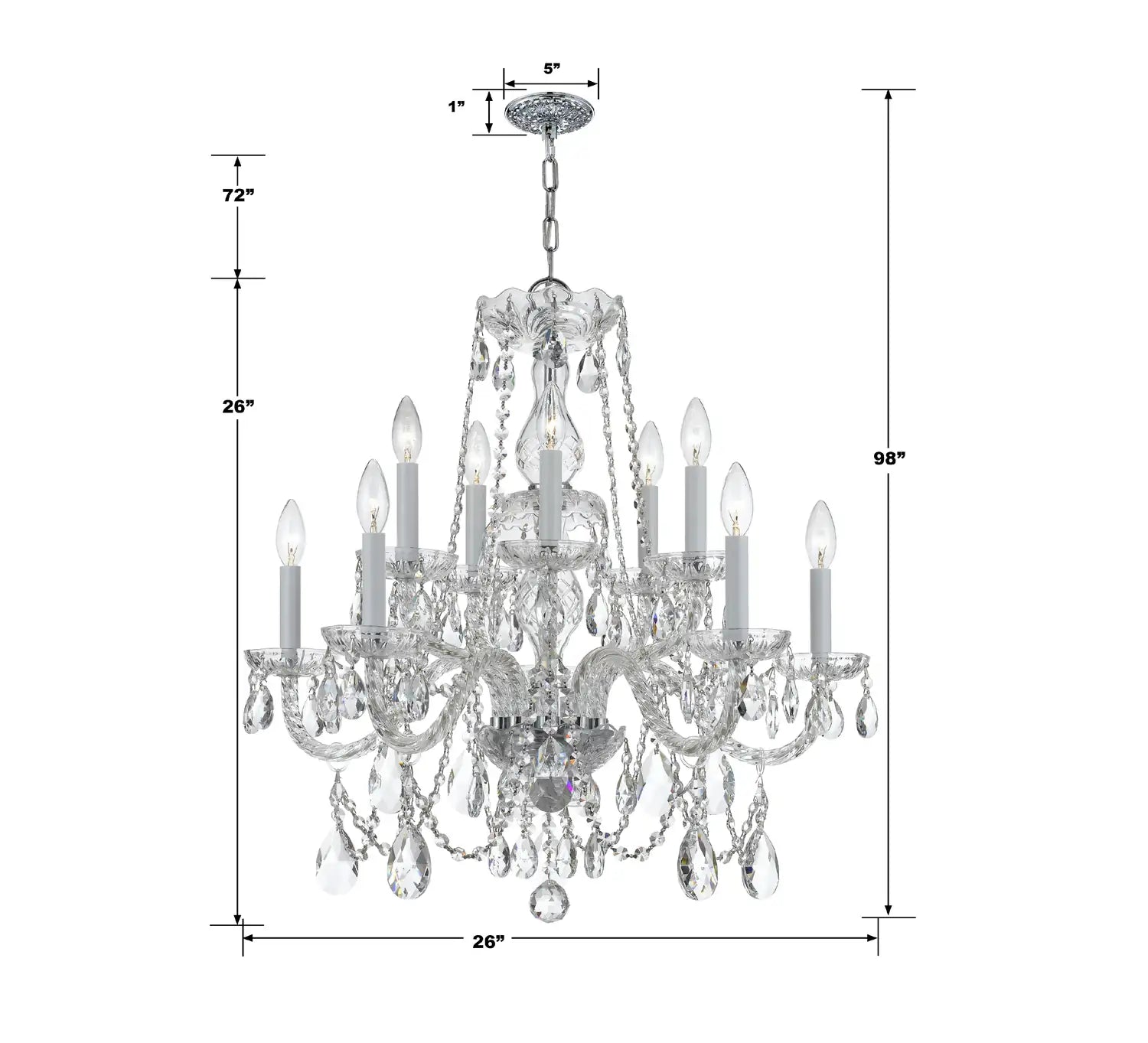 CRYSTORAMA, TRADITIONAL CRYSTAL CHANDELIER, CHANDELIER LIGHT