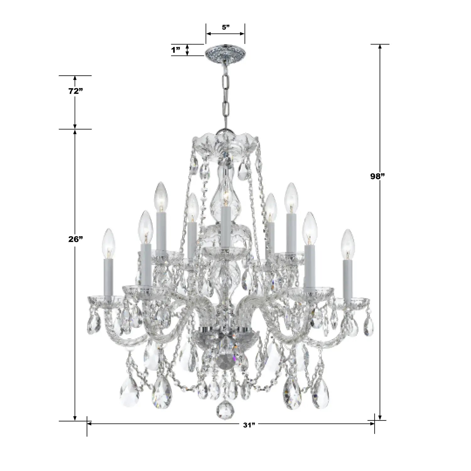 CRYSTORAMA, TRADITIONAL CRYSTAL CHANDELIER, CHANDELIER LIGHT