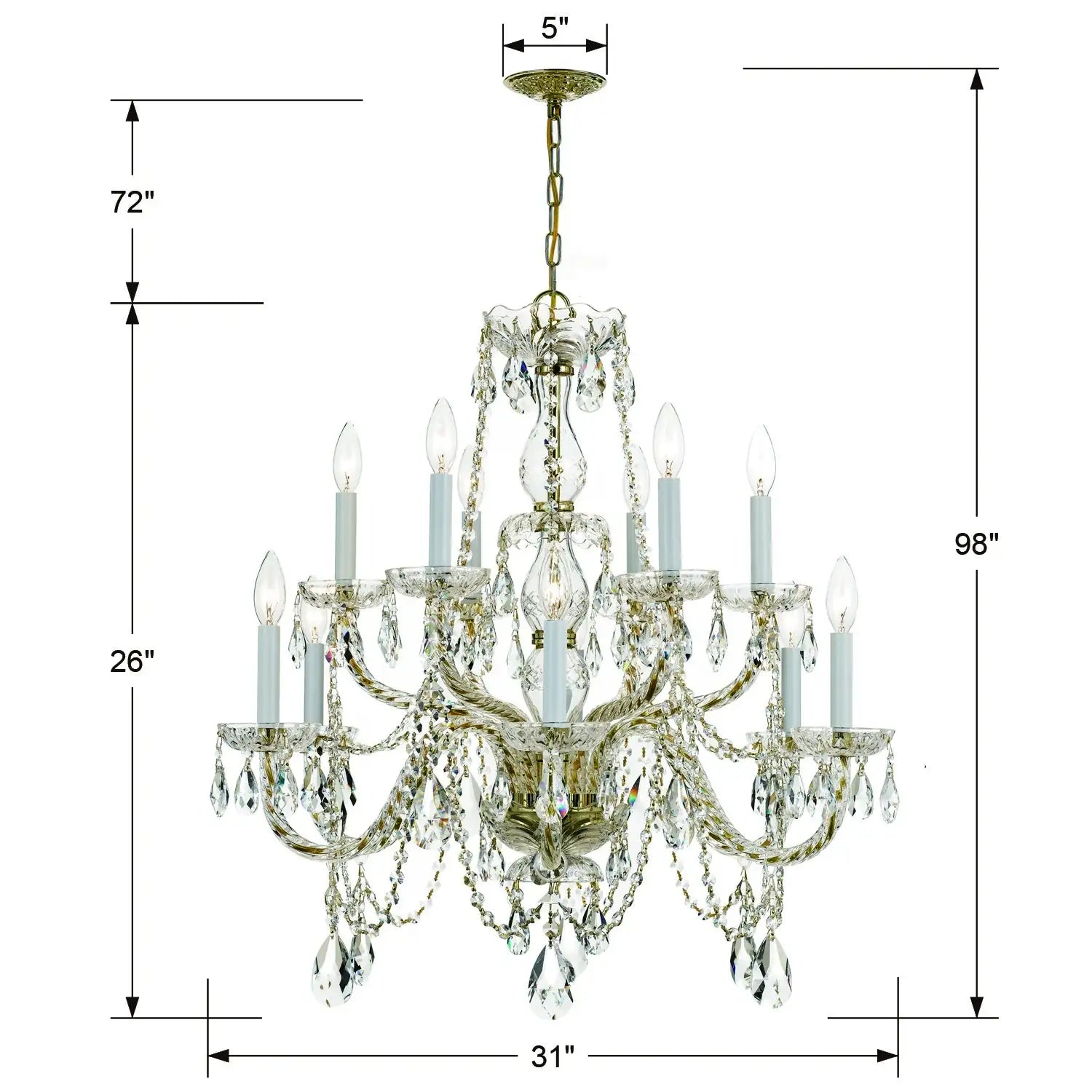 CRYSTORAMA, TRADITIONAL CRYSTAL CHANDELIER, CHANDELIER LIGHT