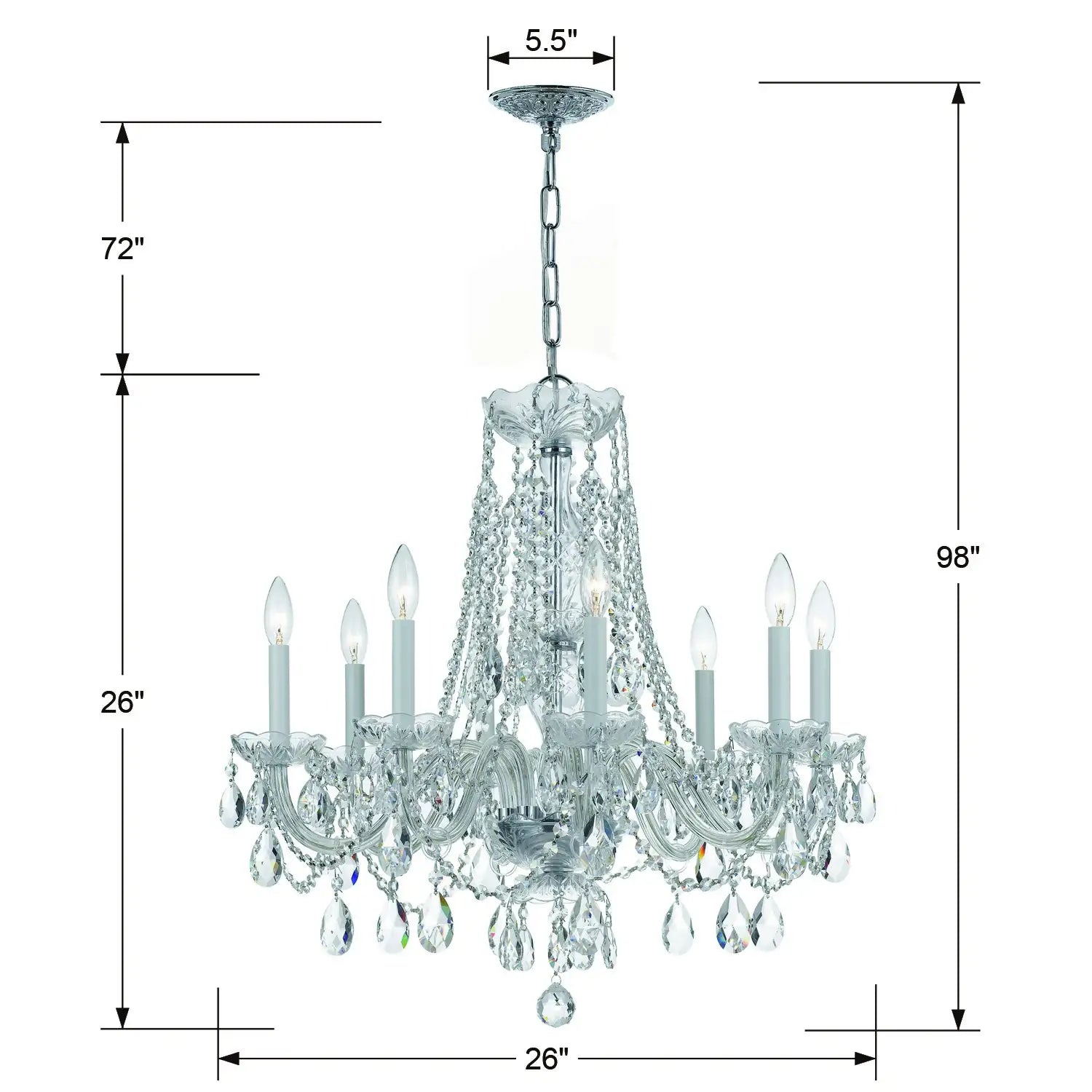 CRYSTORAMA, TRADITIONAL CRYSTAL CHANDELIER, CHANDELIER LIGHT