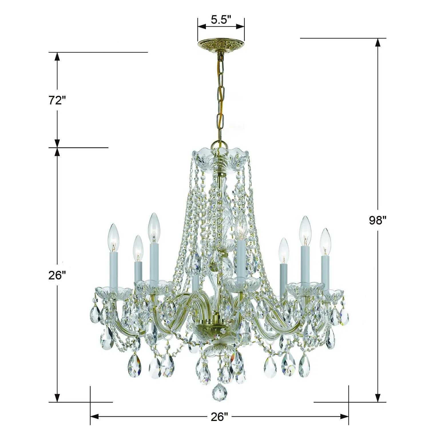 CRYSTORAMA, TRADITIONAL CRYSTAL CHANDELIER, CHANDELIER LIGHT