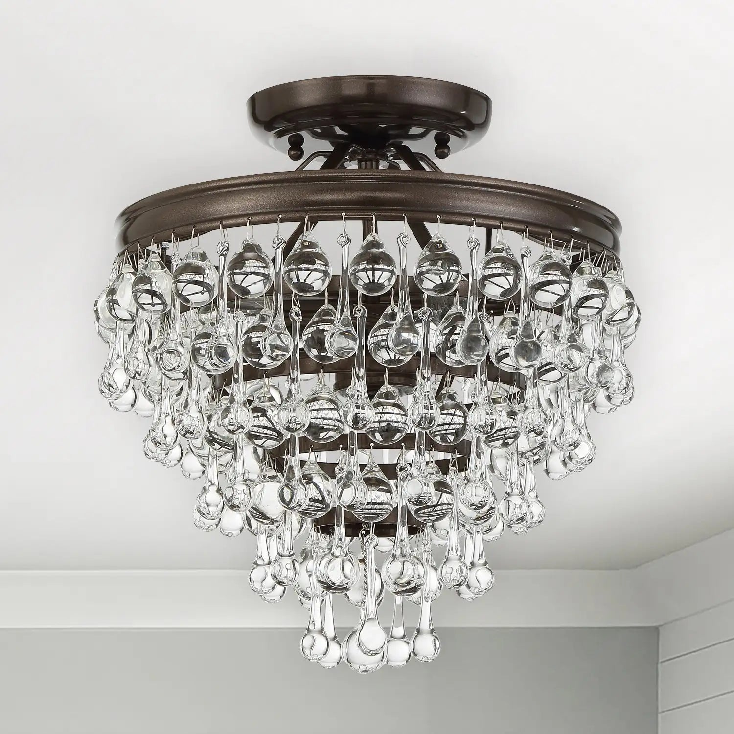 CRYSTORAMA, CALYPSO SEMI FLUSH MOUNT, FLUSH MOUNT CEILING LIGHTS