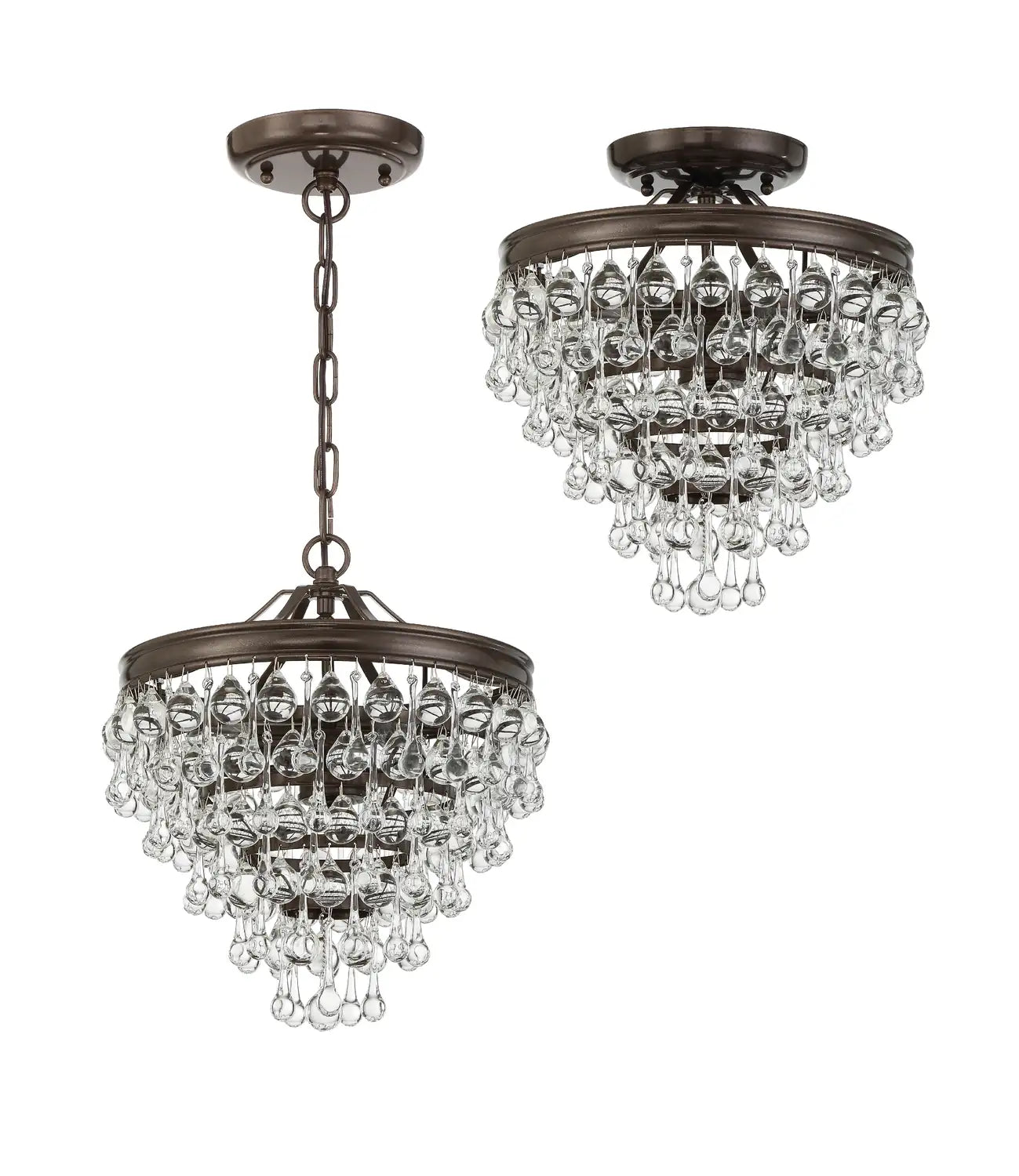 CRYSTORAMA, CALYPSO SEMI FLUSH MOUNT, FLUSH MOUNT CEILING LIGHTS