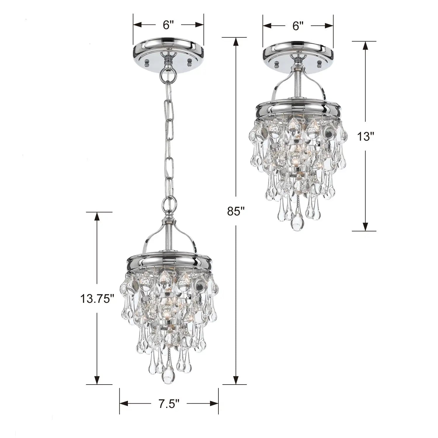 CRYSTORAMA, CALYPSO SEMI FLUSH MOUNT, FLUSH MOUNT CEILING LIGHTS