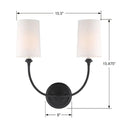 CRYSTORAMA, LIBBY LANGDON SYLVAN SCONCE, WALL SCONCES