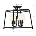 CRYSTORAMA, LIBBY LANGDON SYLVAN SEMI FLUSH MOUNT, FLUSH MOUNT CEILING LIGHTS
