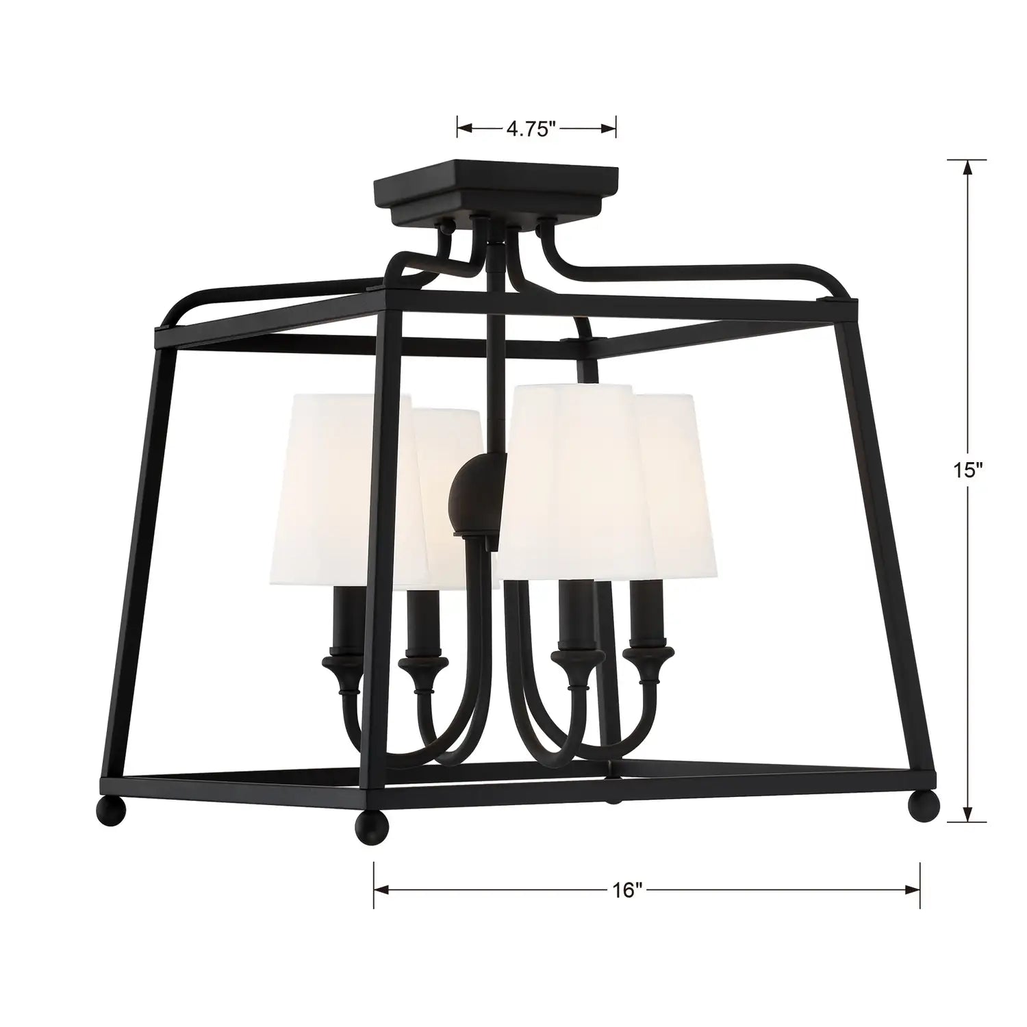 CRYSTORAMA, LIBBY LANGDON SYLVAN SEMI FLUSH MOUNT, FLUSH MOUNT CEILING LIGHTS