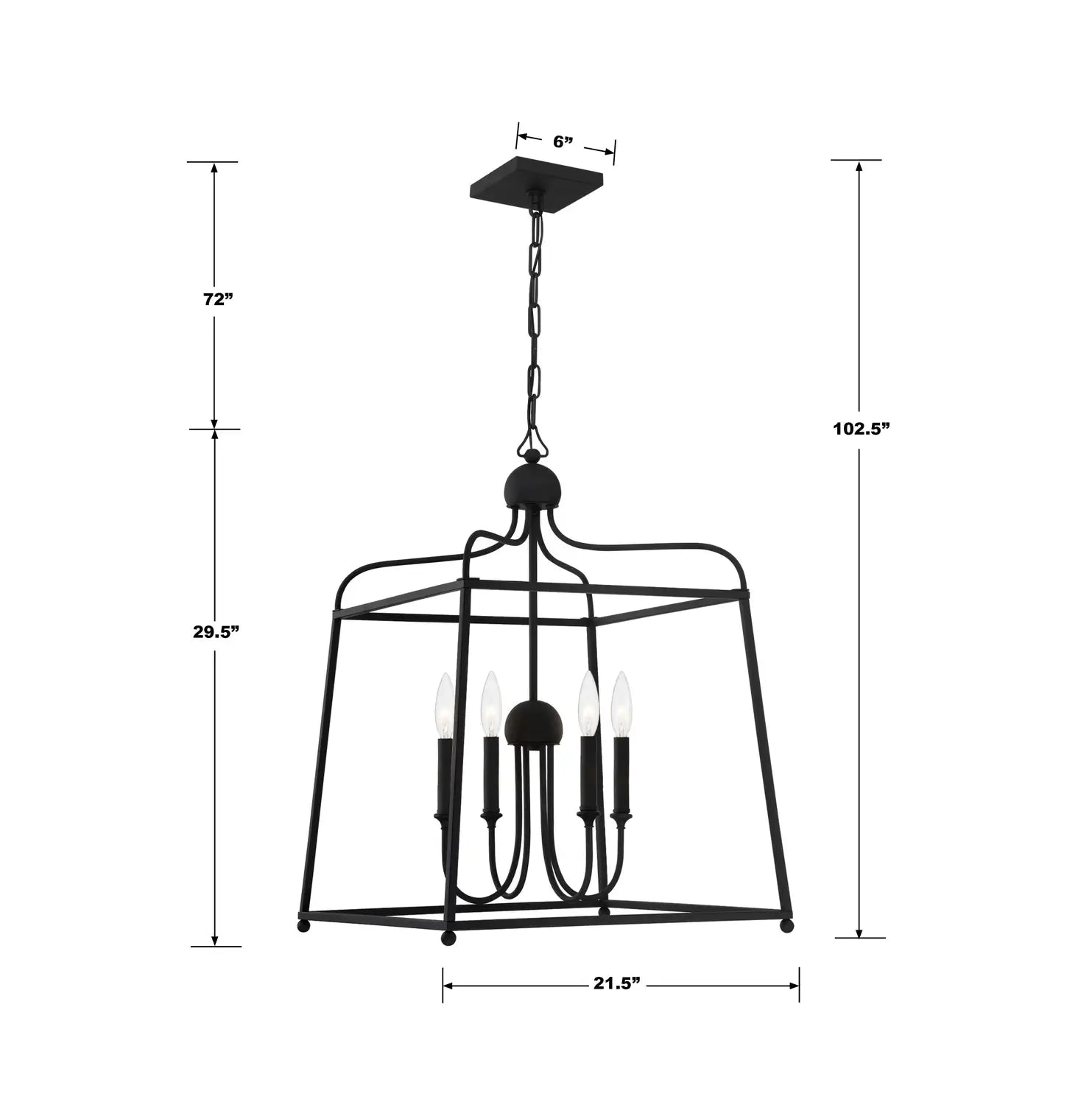 CRYSTORAMA, LIBBY LANGDON SYLVAN LANTERN CHANDELIER, CHANDELIER LIGHT