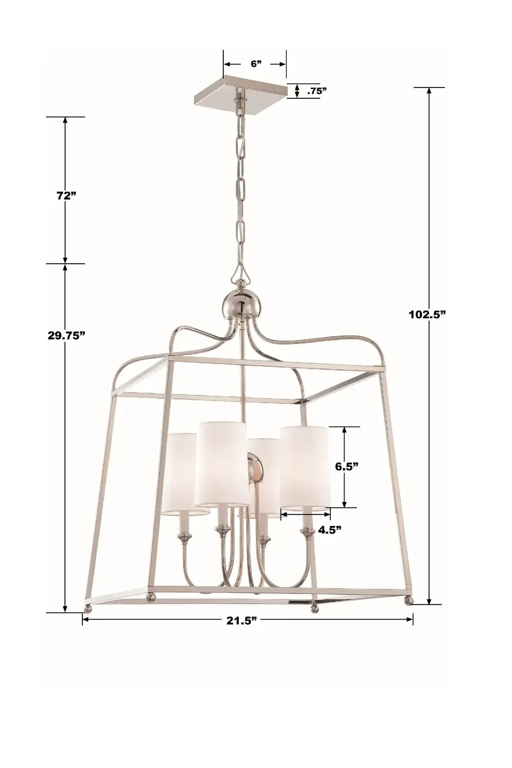 CRYSTORAMA, LIBBY LANGDON SYLVAN LANTERN CHANDELIER, CHANDELIER LIGHT