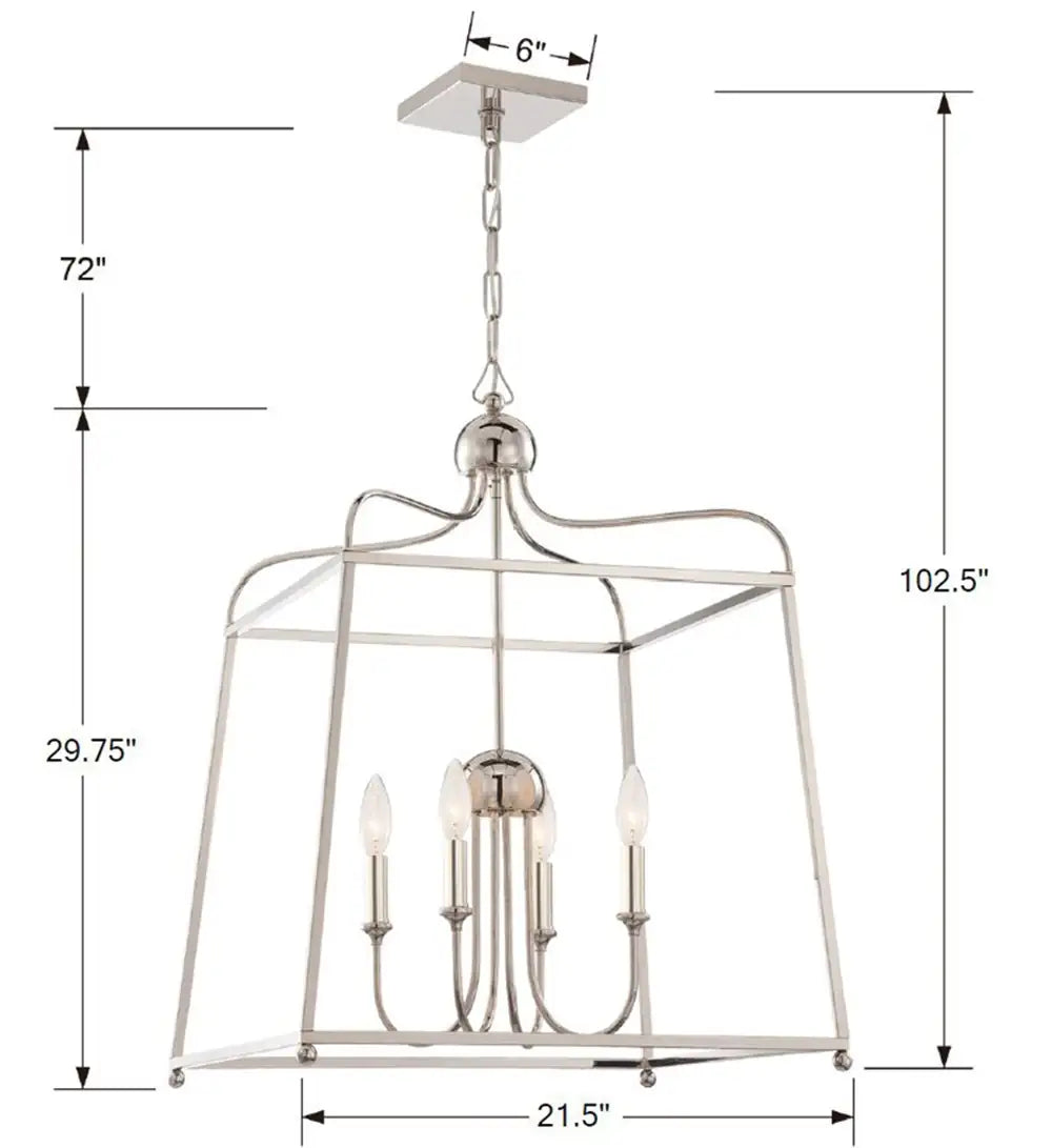 CRYSTORAMA, LIBBY LANGDON SYLVAN LANTERN CHANDELIER, CHANDELIER LIGHT