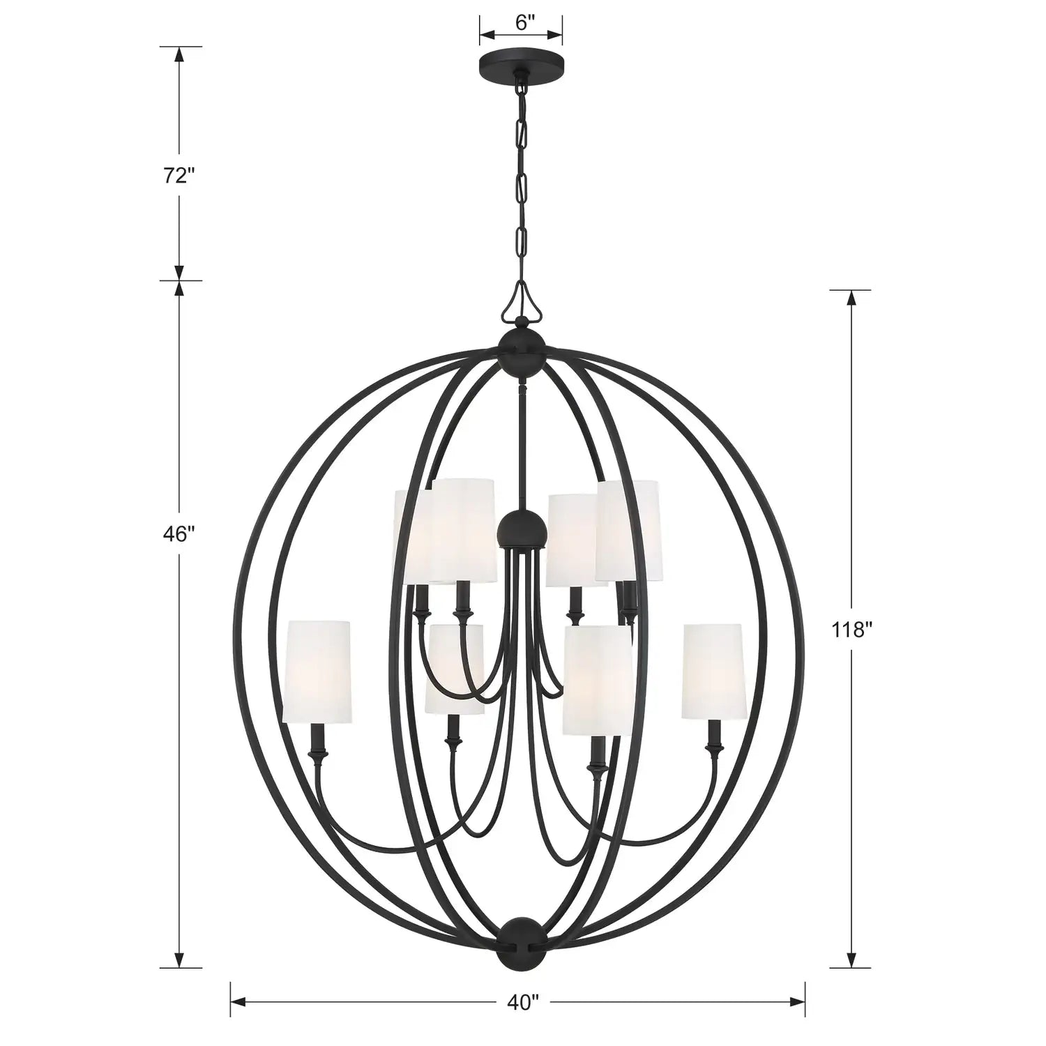 CRYSTORAMA, LIBBY LANGDON SYLVAN CHANDELIER, CHANDELIER LIGHT